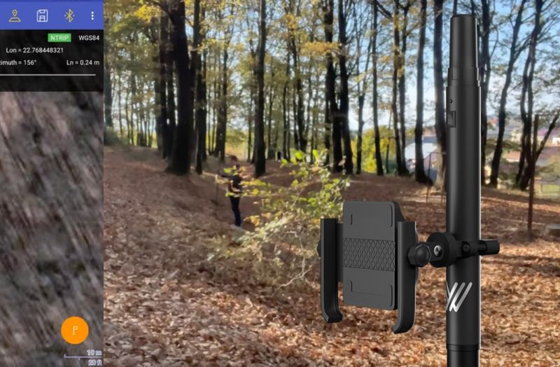GNSS receiver Walker RTK. Real use case for landscape surveying with 3D model creation in Digitals software GNSS receiver Walker RTK. Real use case for landscape surveying with 3D model creation in Digitals software