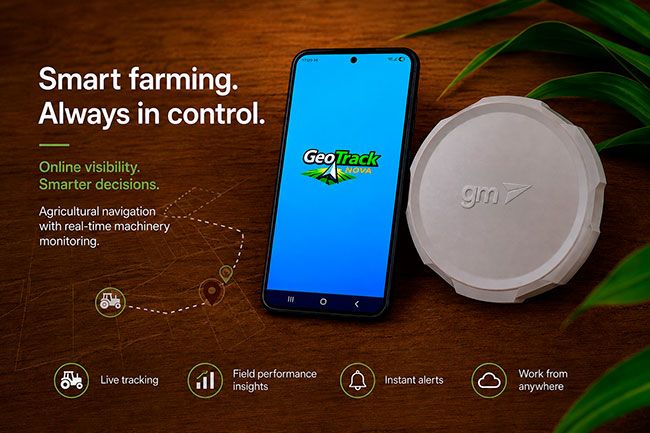 Geotrack Nova: Navegación agrícola, seguimiento de recorridos y monitoreo de maquinaria en tiempo real en una sola aplicación