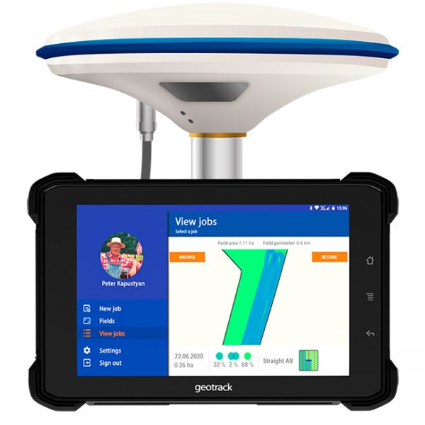 Tractor guidance system geotrack explorer PLUS RTK Tractor guidance system geotrack explorer PLUS RTK