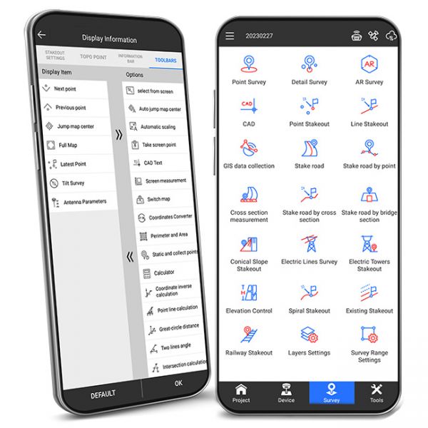 Android mobile application SurPAD 4.2 for surveyors